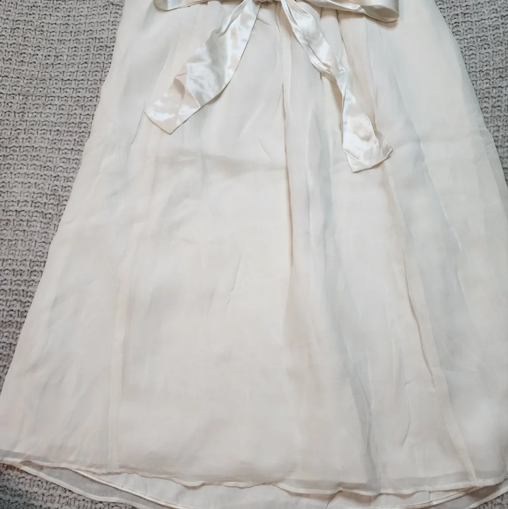 Us Angels Silk White Maxi Dress Size 10